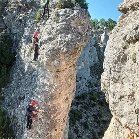 Via ferrata en el Monte Ardal en Yeste, Albacete