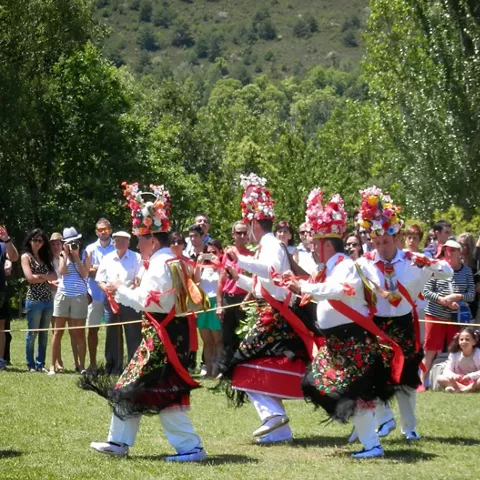 Danza tradicional en fiesta popular.