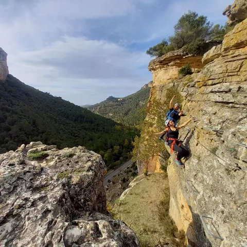 Tramo aéreo con vistas al valle