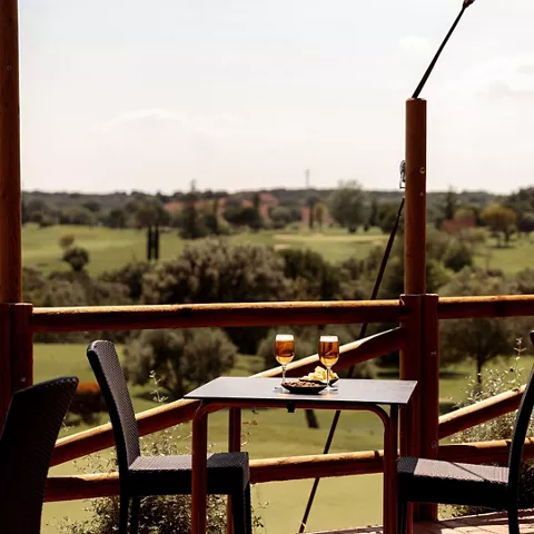Terraza con vistas al campo