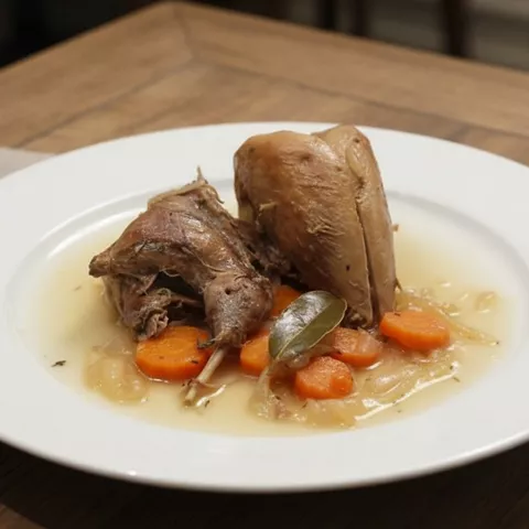 Perdiz en escabeche con zanahoria