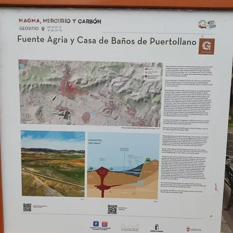 Panel informativo de la Casa de Baños de Puertollano