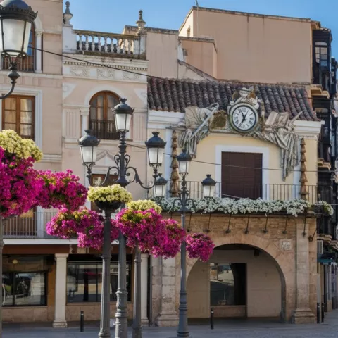 Casa del Arco de Ciudad Real, con el reloj carrillón