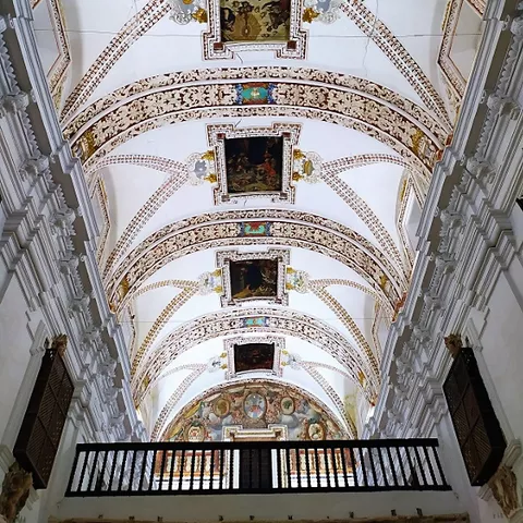 Techo abovedado con decoración pictórica y molduras