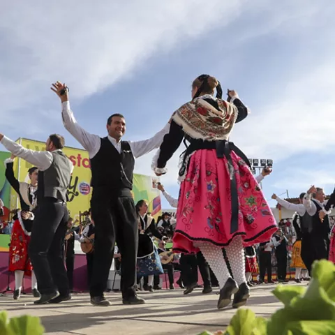 Baile popular con música en directo