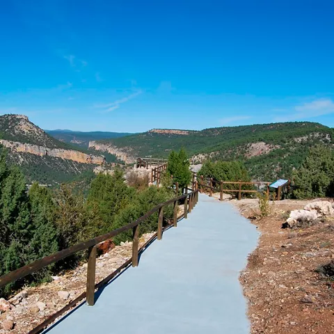Mirador panorámico del cañón.