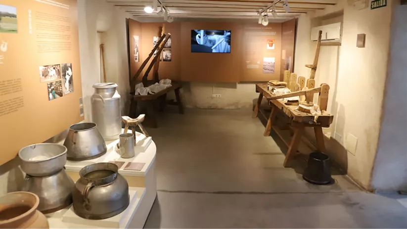 Zona de ordeño del Museo del Queso Manchego