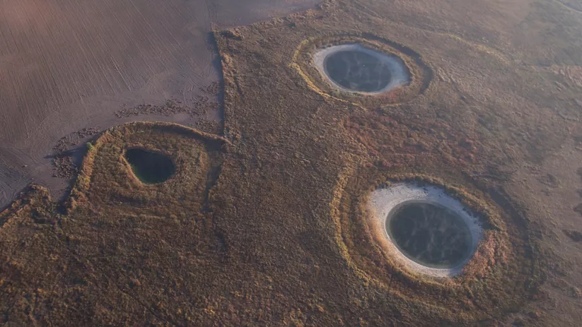 El complejo lagunar de Ballesteros desde el aire