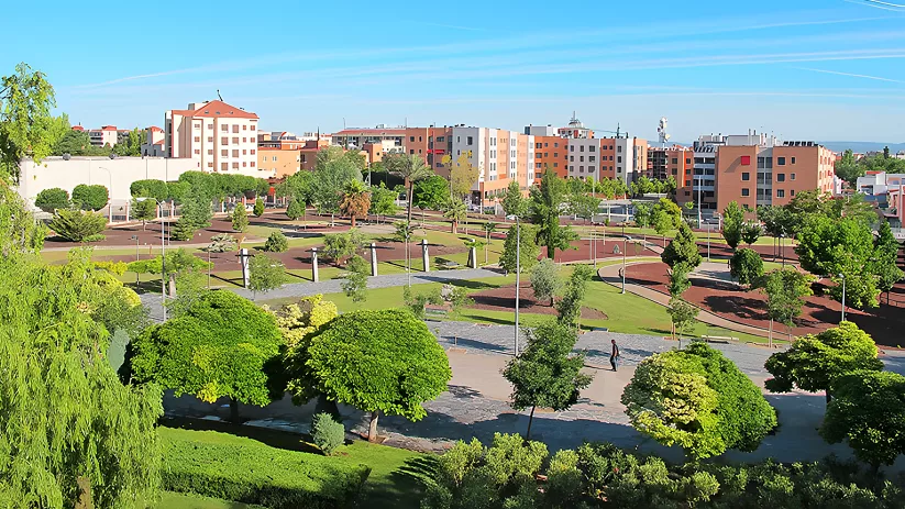 Panorámica del Parque del Pilar en Ciudad Real