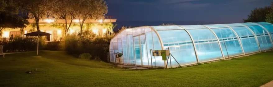 Piscina cubierta del Camping Mirador de Cabañleros