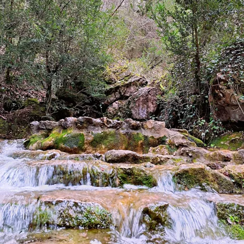 Cascada de agua en la Hoz de Beteta