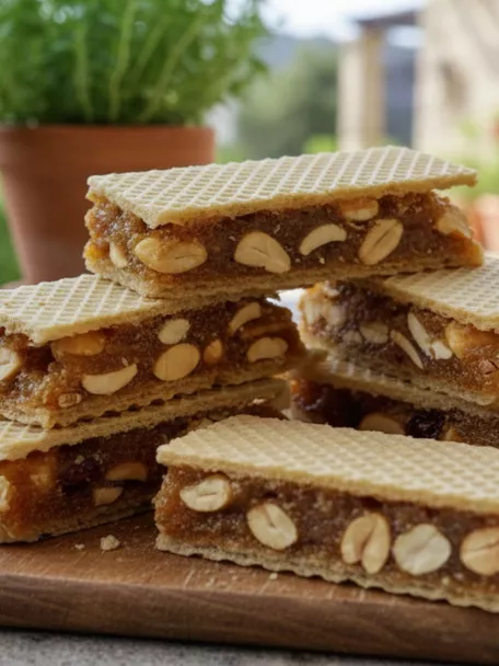 Dulce tradicional con miel y almendras