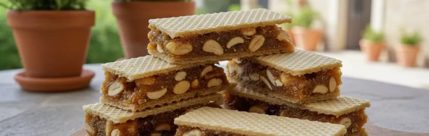 Dulce tradicional con miel y almendras