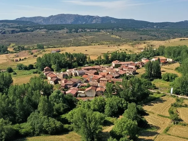 Vista panorámica de un pueblo