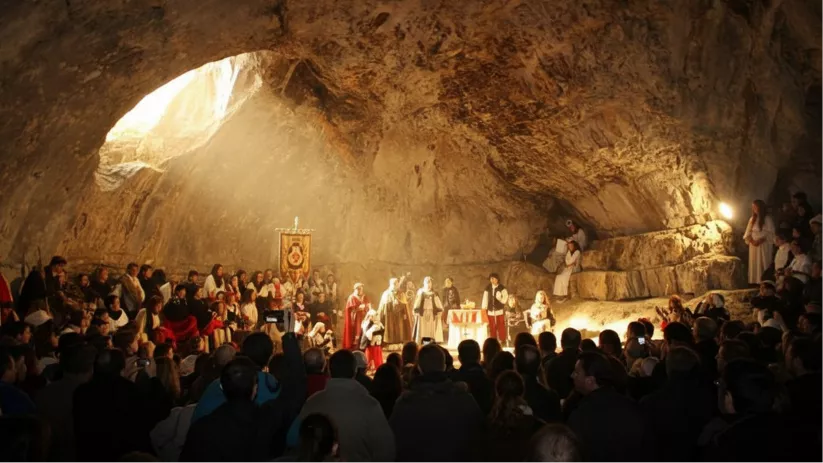 Escena del Belén Viviente de Vega del Codorno