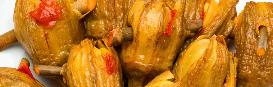 Imagen de un plato de berenjenas