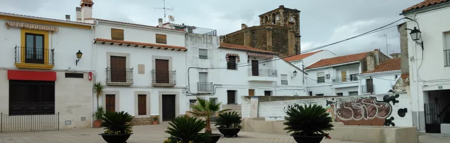 Vista panorámica del casco urbano rodeado de campos