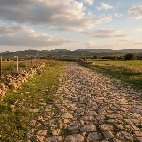 Panorámica de la calzada romana de Chillón