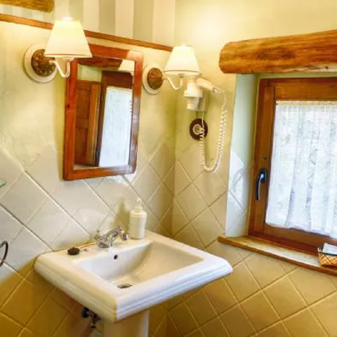 vista del baño de la Habitación doble con baño privado el Haya