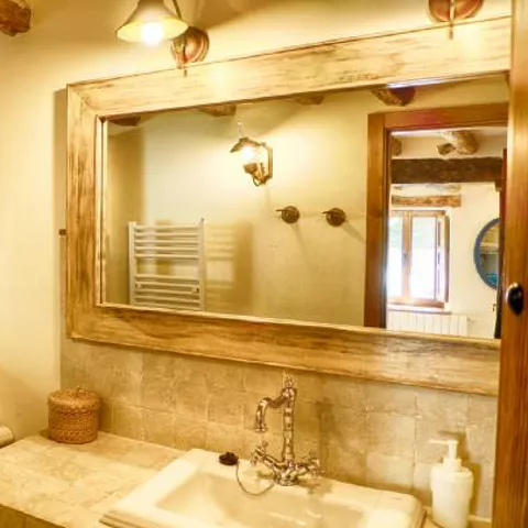 vista del baño de la Habitación doble con baño privado el tejo