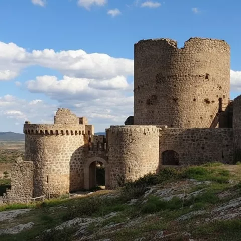 Panorámica del castillo de Moya en Cuenca