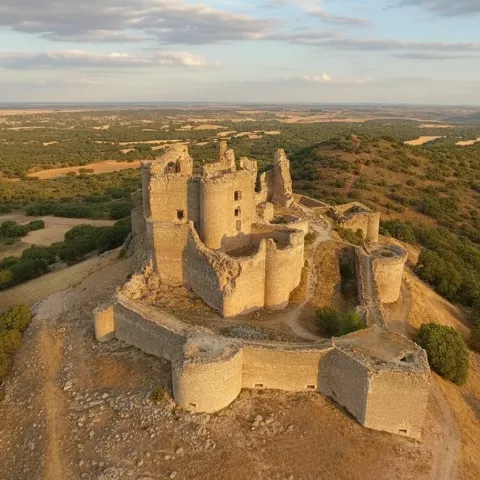 La vista desde el castillo de Puebla de Almenara