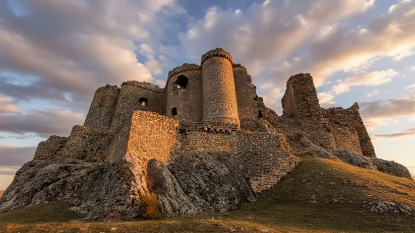 Impresionante vista del castillo de Puebla de Almenara en Cuenca