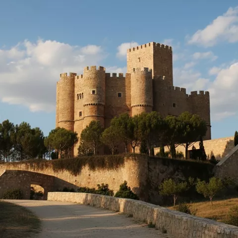 Panorámica del castillo de Torrefuerte en Salvacañete