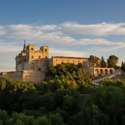 Panorama del castillo monasterio de Uclés en Cuenca