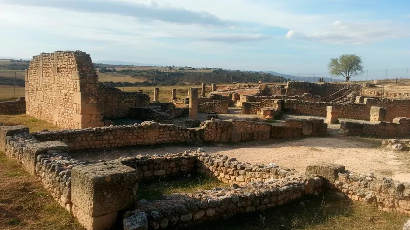 Restos de muros y columnas antiguas