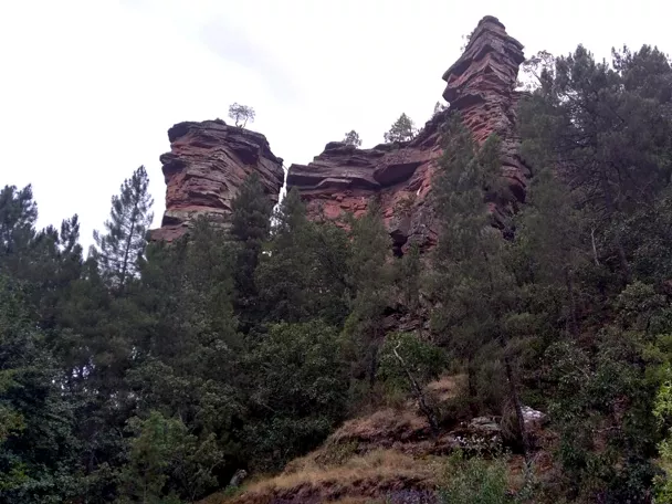 Formaciones de roca roja.