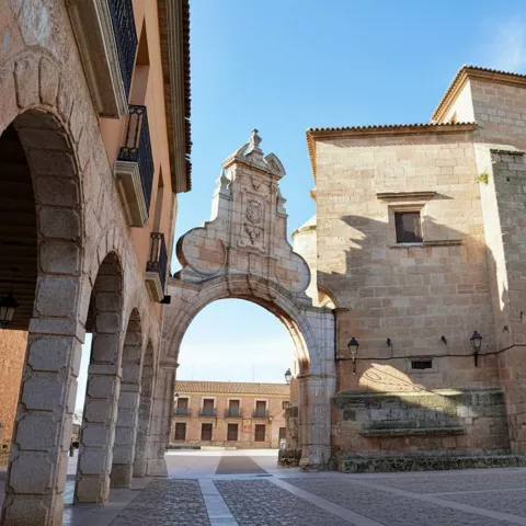 Arco de la Villa en San Clemente, parte del conjunto histórico protegido