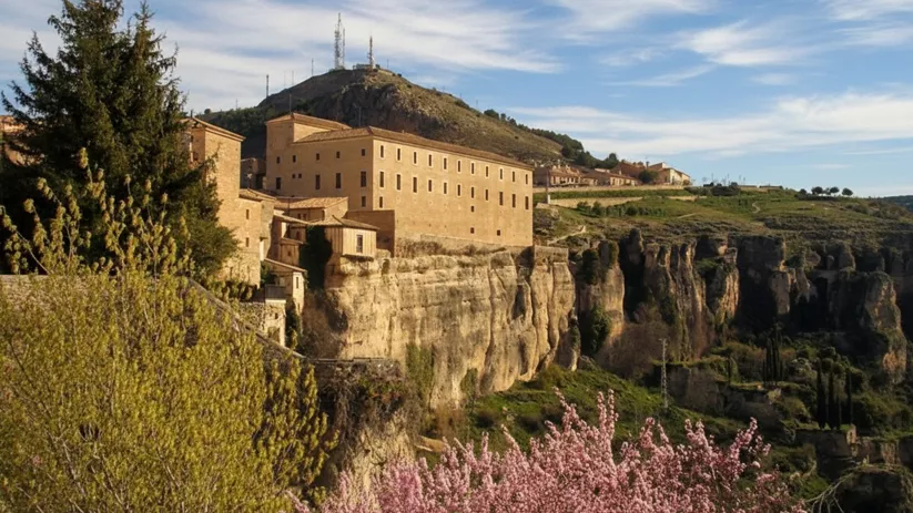 Conjunto monumental sobre acantilado rocoso