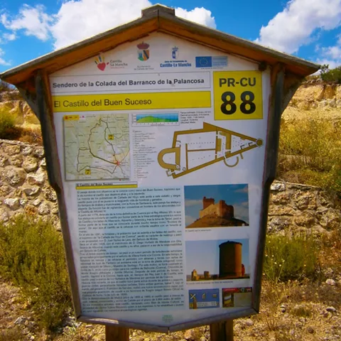 Panel indicativo en el castillo del Buen Suceso