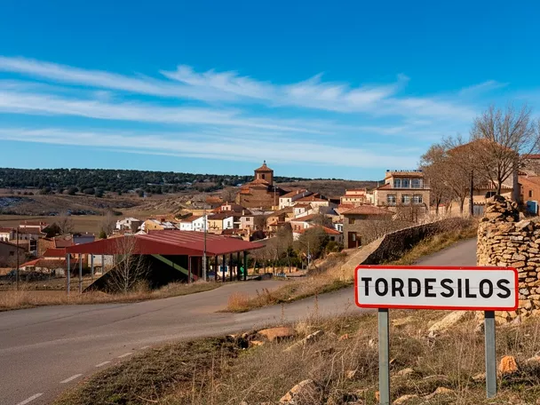Entrada al pueblo de Tordesilos