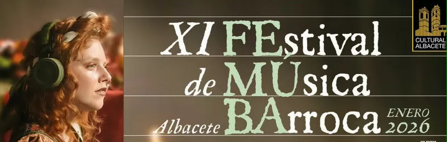 Cartel promocional de festival musical con figura femenina y texto destacado.