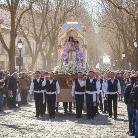 Tradicional procesión en la Fiesta de Rus