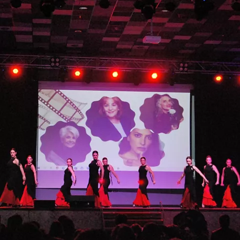 Baile durante el Festival de Cortometrajes Corto Cortismo de Miguelturra
