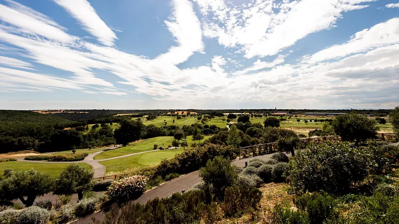 Vista panorámica del campo de golf
