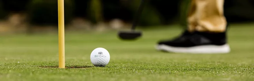 Bola junto al hoyo en el green