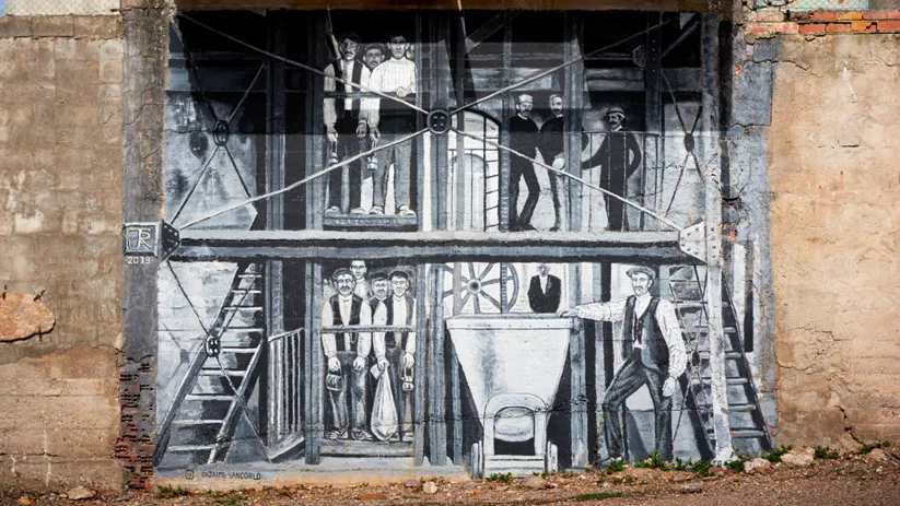 Grafiti en la Mina de Santa Catalina, Hiendelaencina