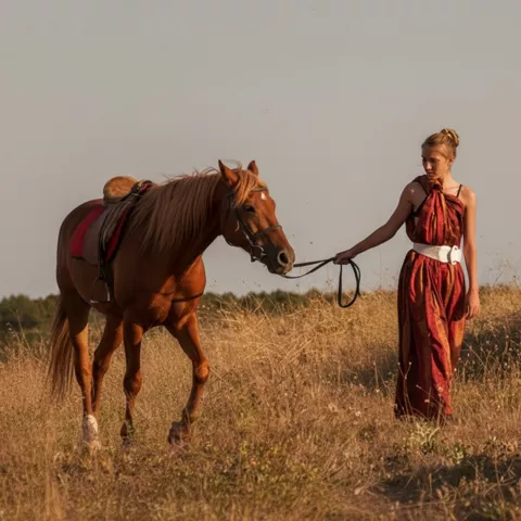 Recreación romana en el yacimiento de Las Valeras