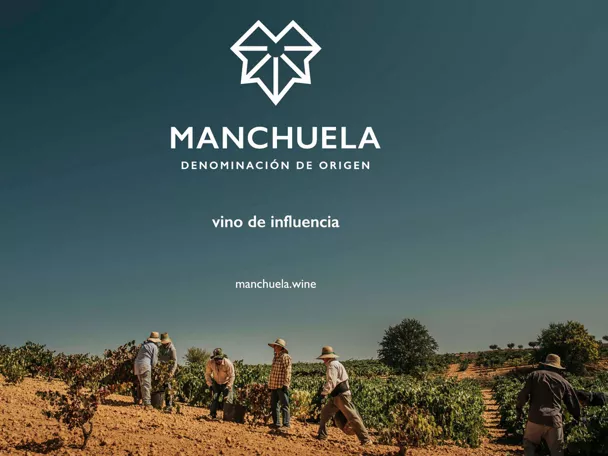 Trabajadores vendimiando en viñedos de paisaje seco