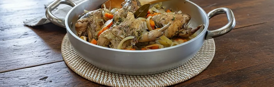 Perdiz en escabeche con verduras