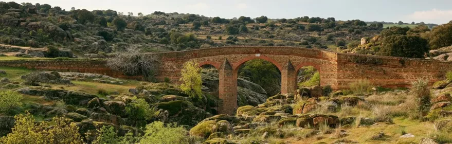 Vista aérea de una iglesia de ladrillo con una torre campanario alta y aguja metálica, rodeada de casas con tejados de tejas.