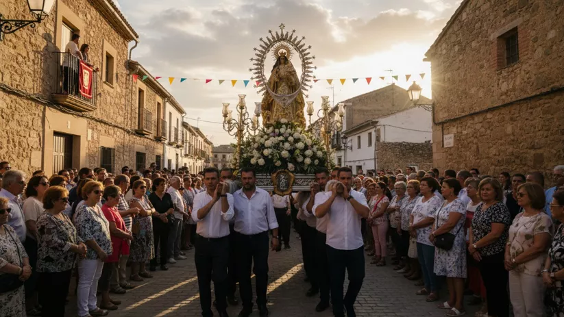 Procesión de la Virgen de Tejeda en Moya