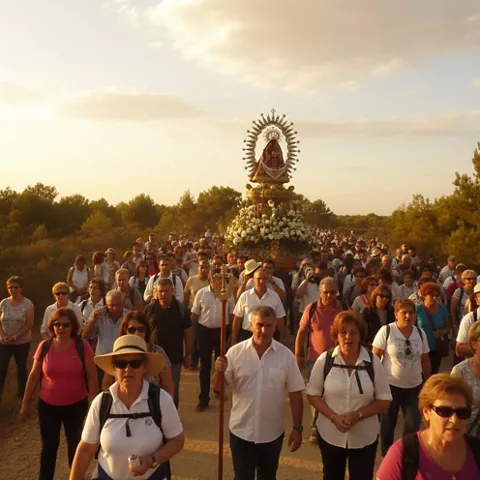 Procesión del Septenario de la Virgen ed Tejeda en Moya