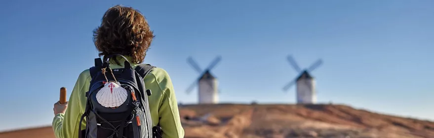 Peregrino frente a molinos
