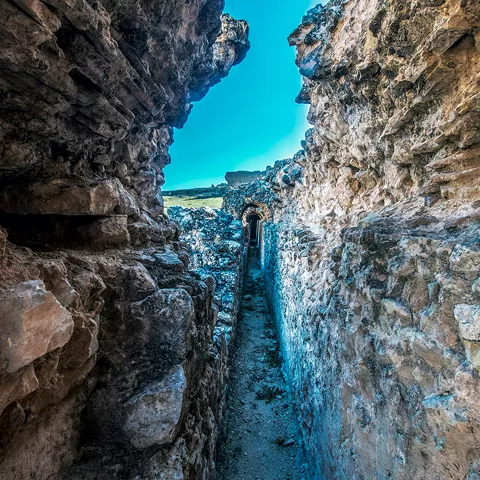 Ninfeo en el yacimiento arqueológico de Valeria