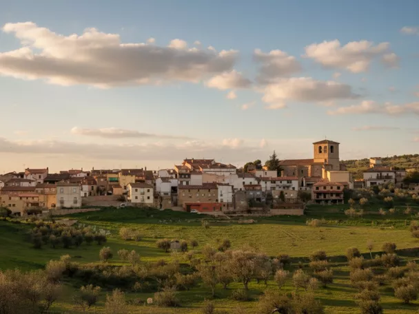 Vista del pueblo de Valdepeas de la Sierra
